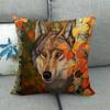 Autumn Animals: Dogs, Squirrels, Wolves, Raccoons Digital Printing Short Plush Pillow Covers For Car Sofa Office Cushion Cover