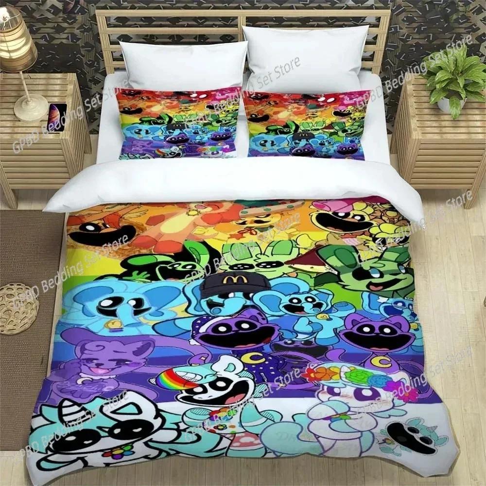 Spiel Regenbogen Freunde 3D cartoon printed bedding for Boys Customized King size bedding set Queen bedding set