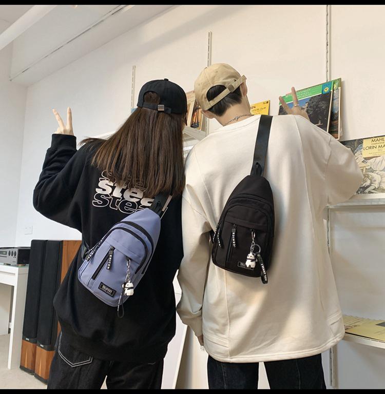 2023 New Canvas Crossbody Chest Bag: Unisex Japanese-Inspired Casual Bag for Students & Phones