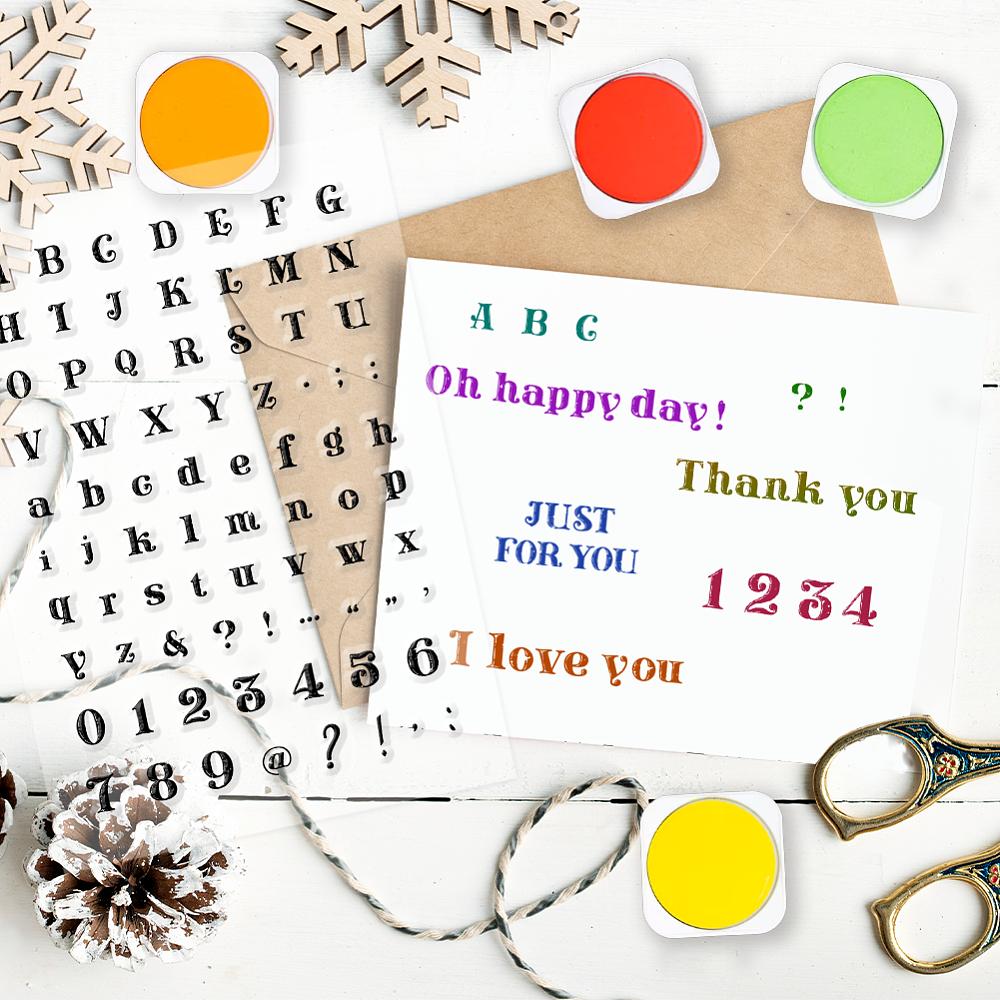 Custom PVC Plastic Clear Stamps for DIY Scrapbooking Photo Album Decorative Cards Making Letter 160x110x3mm