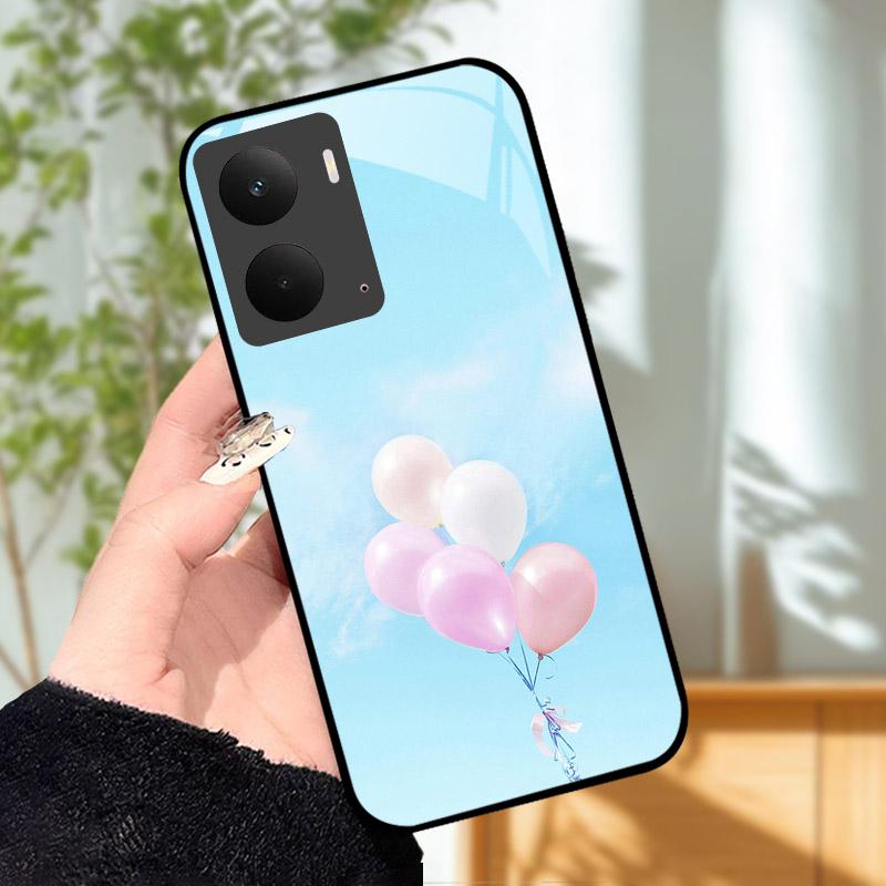 Para Capa Realme P3 5G Tampa Traseira de Vidro Temperado Capa Dura de PC à Prova de Choque Carcaça Para Realme P 3 RealmeP3 5G Para-choque Funda Coque