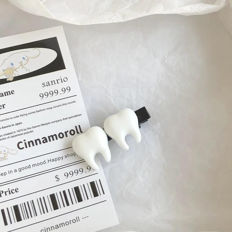 Fun Creative Teeth Hair Clip Y2k Hairpin Side Bang Barrette Trendy Hair Accessories Headwear For Girls Gifts