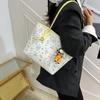 New fashionable versatile cartoon puppy tote bag women's commuting large-capacity portable shoulder bag