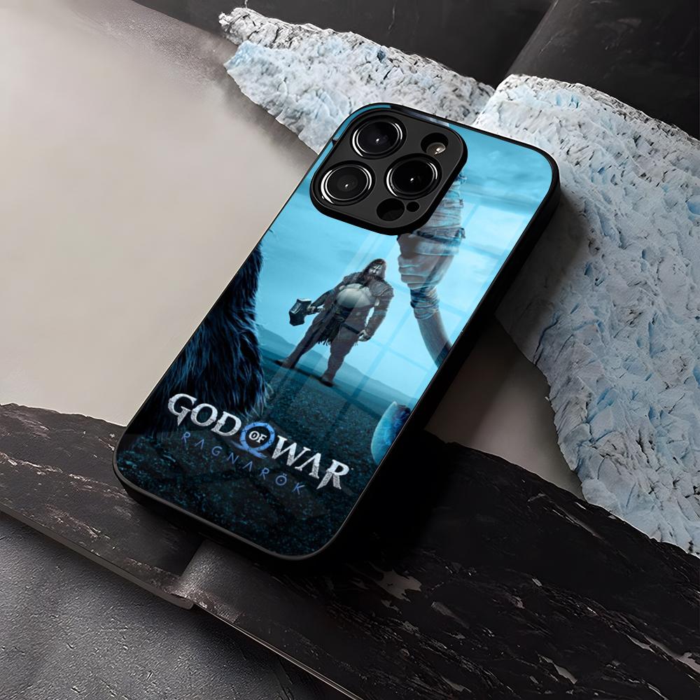 

God Of War Ragnarok Phone Case Tempered Glass For IPhone 16 13 14 12 15 11 Pro Max Plus Mini X XR SE2020 Coque iPhone 13 Pro Max