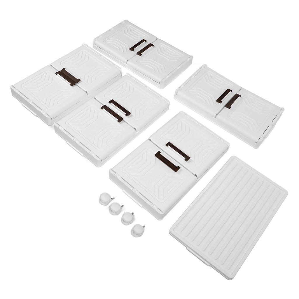 Faltbare Aufbewahrungsbox mit 4 Rädern PP PET Mehrstufig Stapelbarer Aufbewahrungsbehälter Schrankorganizer