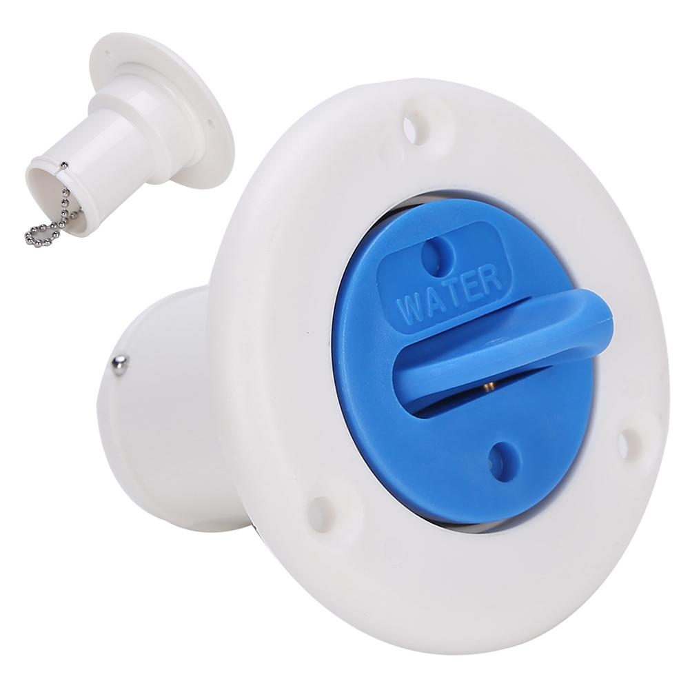 Deck Water Filler Cap Fill Tank Flange for 1‑1 2in Hose Marine Boat RV Yacht Accessory