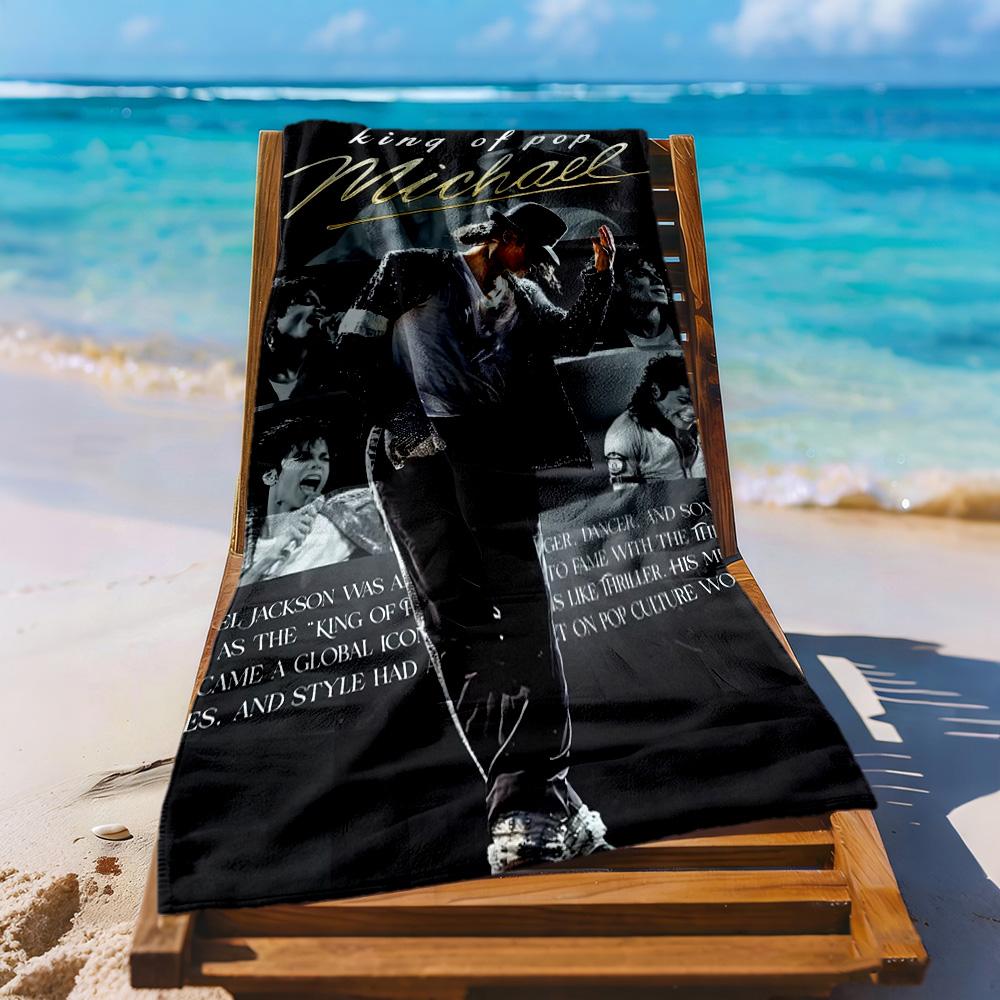 Michael Jackson Style Beach Towel High Absorbency & Quick-Dry Comfortable Lightweight Perfect for Traveling Yoga Camping and Swimming