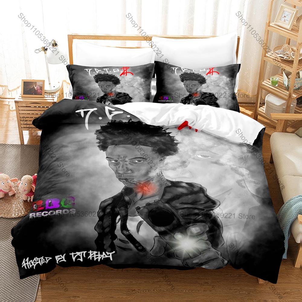 Cool Glokk40Spaz Alexander Quezada Underground Dark Plugg Trap Rap Album Set Biancheria da Letto Stampa HD Copripiumino + 2 Federe