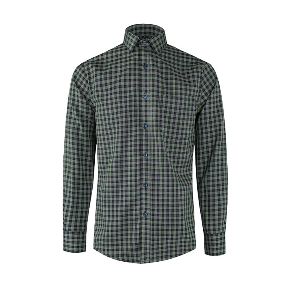 

Мужские рубашки в клетку с длинным рукавом, повседневная посадка, вечернее платье, футболка на пуговицах и рубашка M чёрный