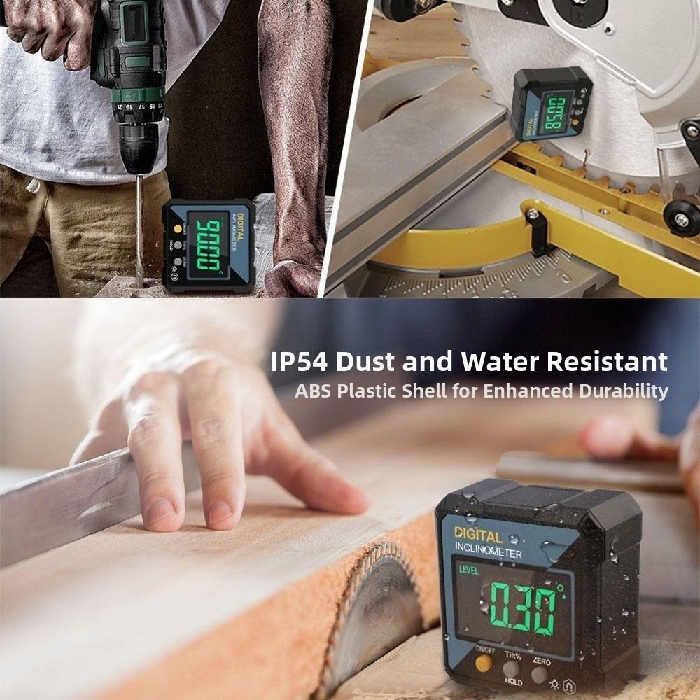 Waterproof Slope Meter Single-sided Magnetic Angle Finder Digital Inclinometer  Level Gauge Tool