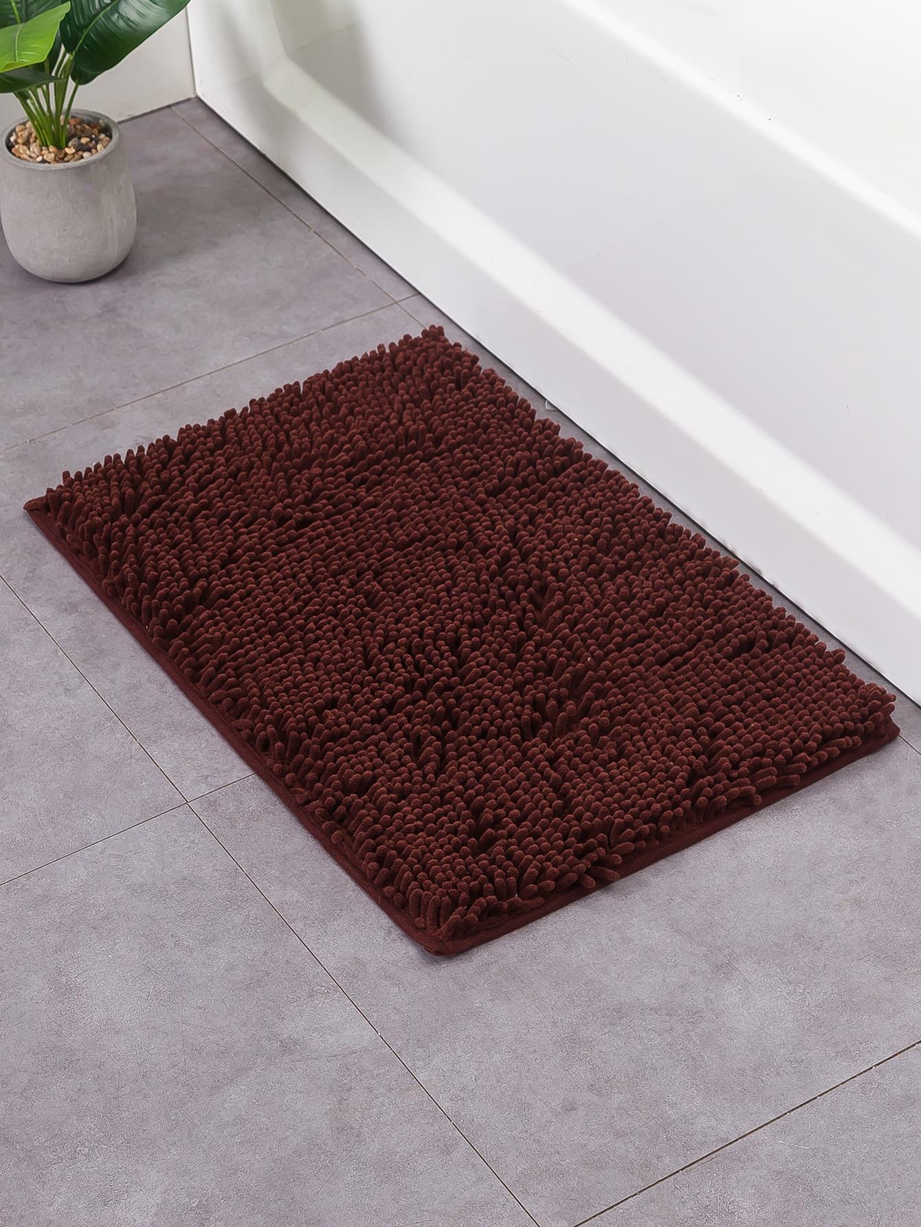 

Роскошный шенилловый ковер для ванной комнаты, супер мягкий и пушистый коврик для ванной комнаты, можно стирать в стиральной машине, нескользящий плюшевый ковер, подходящий для 400MMx600MM шоколадный