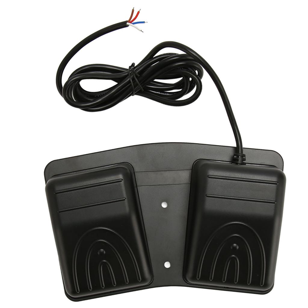 Double Foot Switch High Power Self Locking 2 Wire Foot Pedal Switch for Appliance Industrial Equipme