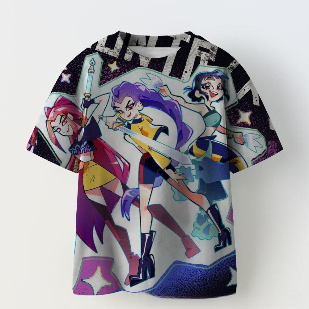 Casual Comfort Top Fashion Printed Short Sleeve Loose T-Shirts Girls