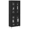 Highboard in Black Oak Look 69.5 x 34 x 180 cm Particleboard
