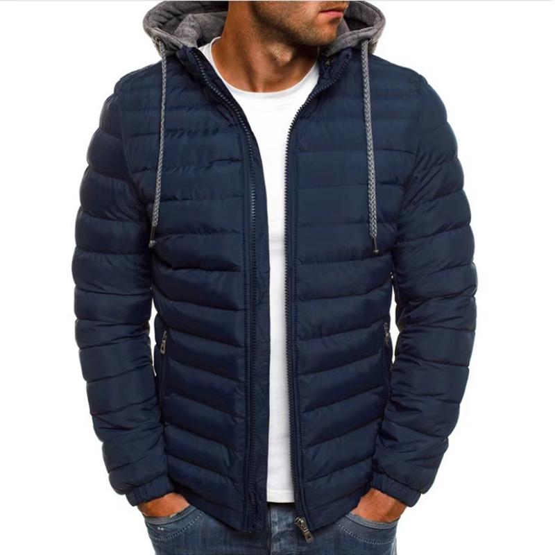Autumn And Winter New Trendy American Thickened Sports Jacket Men's Outdoor Loose Casual Solid Color Hooded Jacket Large Size