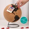 Cork Globe Holder DIY Creative Office Desktop Decor Globe Ornament Unique Message Board Softwood Earth Travel Commemoration Gift