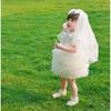 Baby Girls Princess Dress White Short Sleeve Birthday Party Wedding Tutu Gown