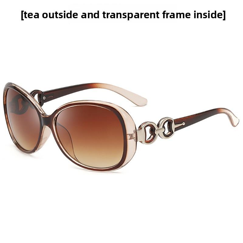 2025 new sunglasses women's UV protection trend large frame sunglasses European and American fashion driving sunglasses