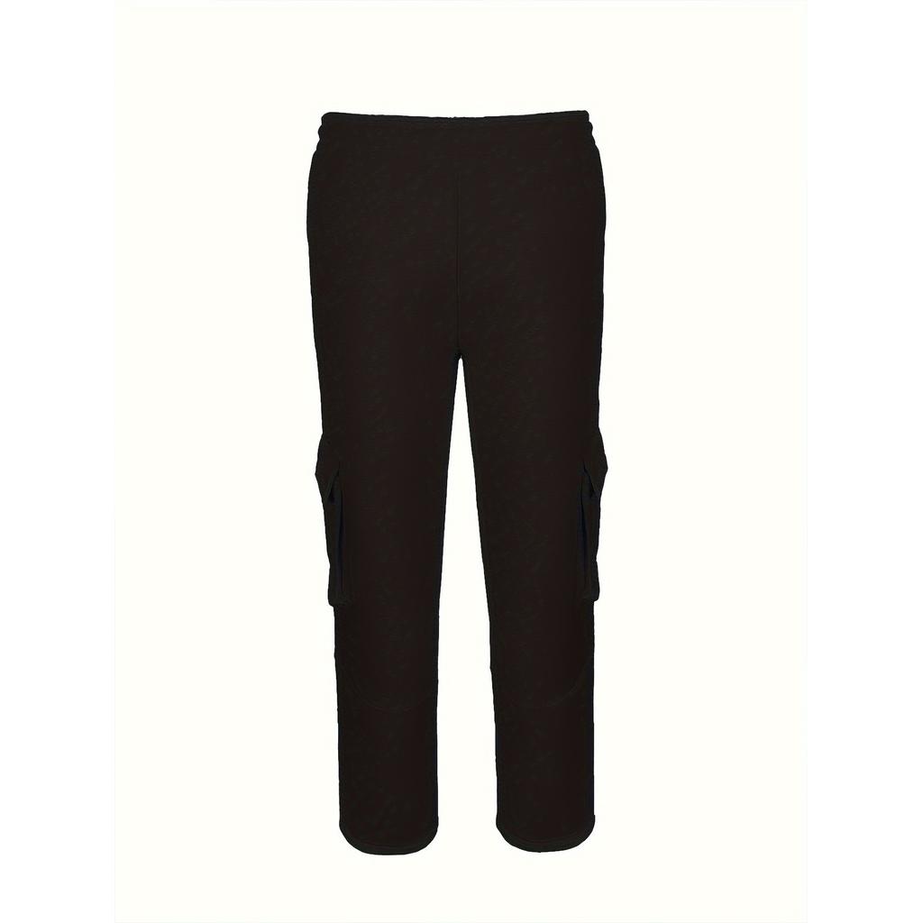 Men's Solid Color Loose  Wide Leg Sweatpants Men's Casual Fashion Sweatpants