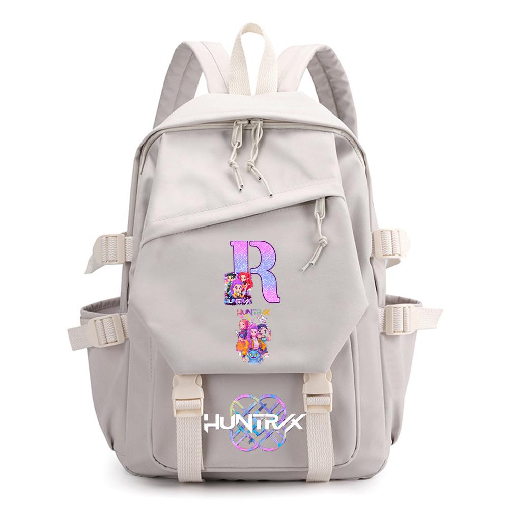 Anime English Letter A-Z Printed Backpack for Teenager Student Girl Boy Back To School BookBag Men Women Travel Bag Mochila