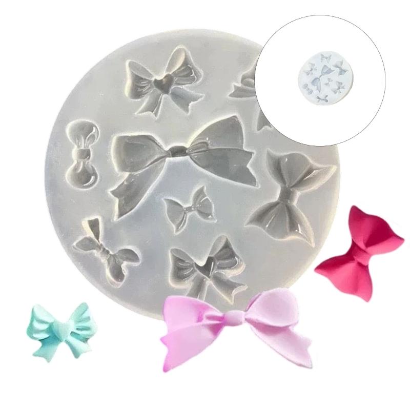 Multifuntional Silicone Crafting Mold Bowknot Shape Pendant Molds Suitable for Epoxy Resin Crafts and Decorative Pendant