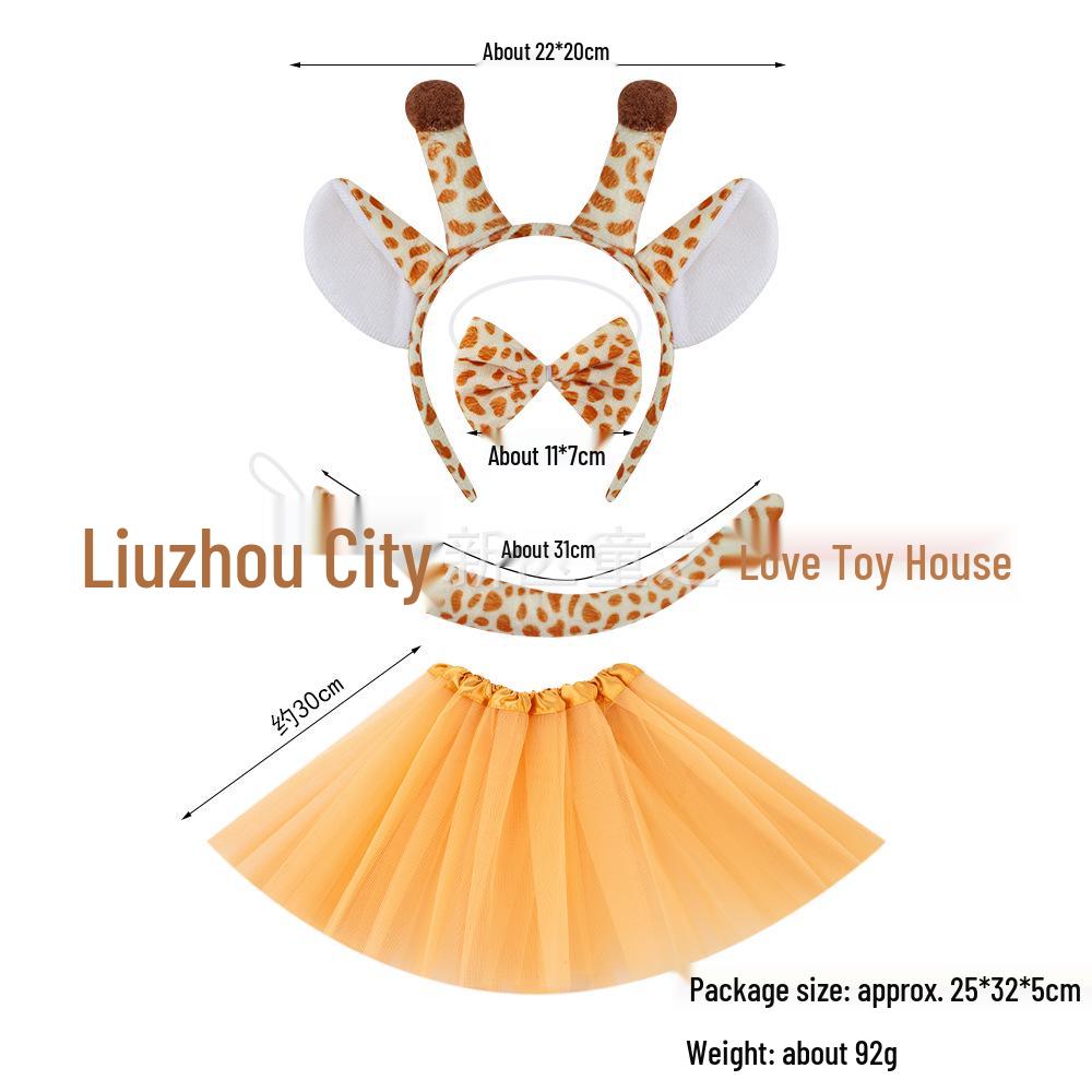 Halloween Animal Headband: Giraffe & Deer Antlers Costume Prop Hair Clip