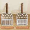 Stainless Steel Cat Litter Scoop Long Handled Hollow Design Litter Box Shovel Nonstick Surface Deep Shovel Kitten Poop Scooper