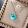 Lindon Necklace 12*12mm Heart Shaped Pendant Fashion Jewelry For Female Wedding Party