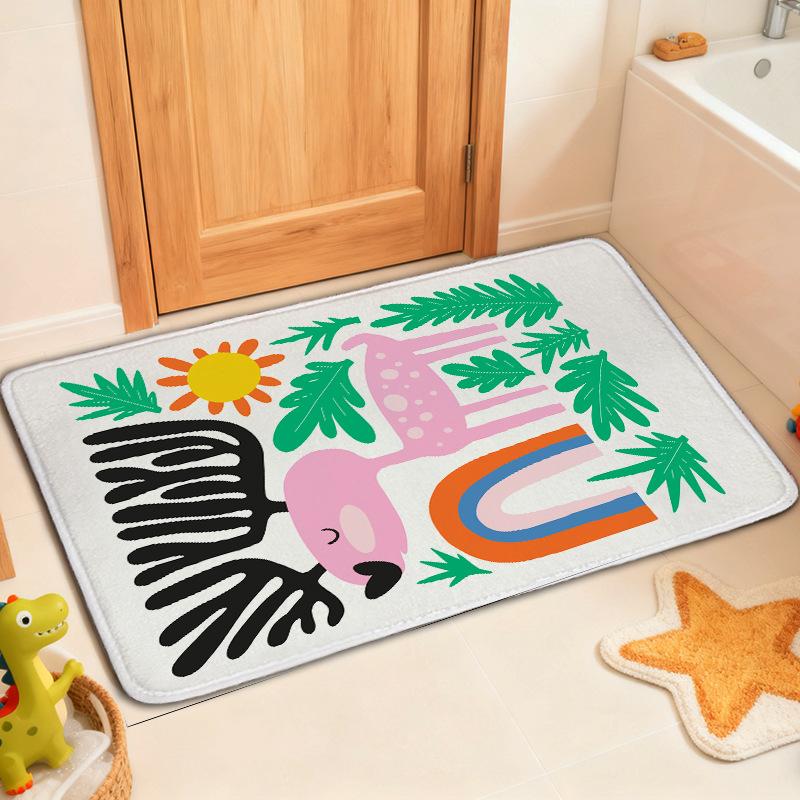 Entrance Door Mat Bathroom Carpet Anti Slip and Absorbent Floor Mat Household Foot Mat Door Anti Slip Mat