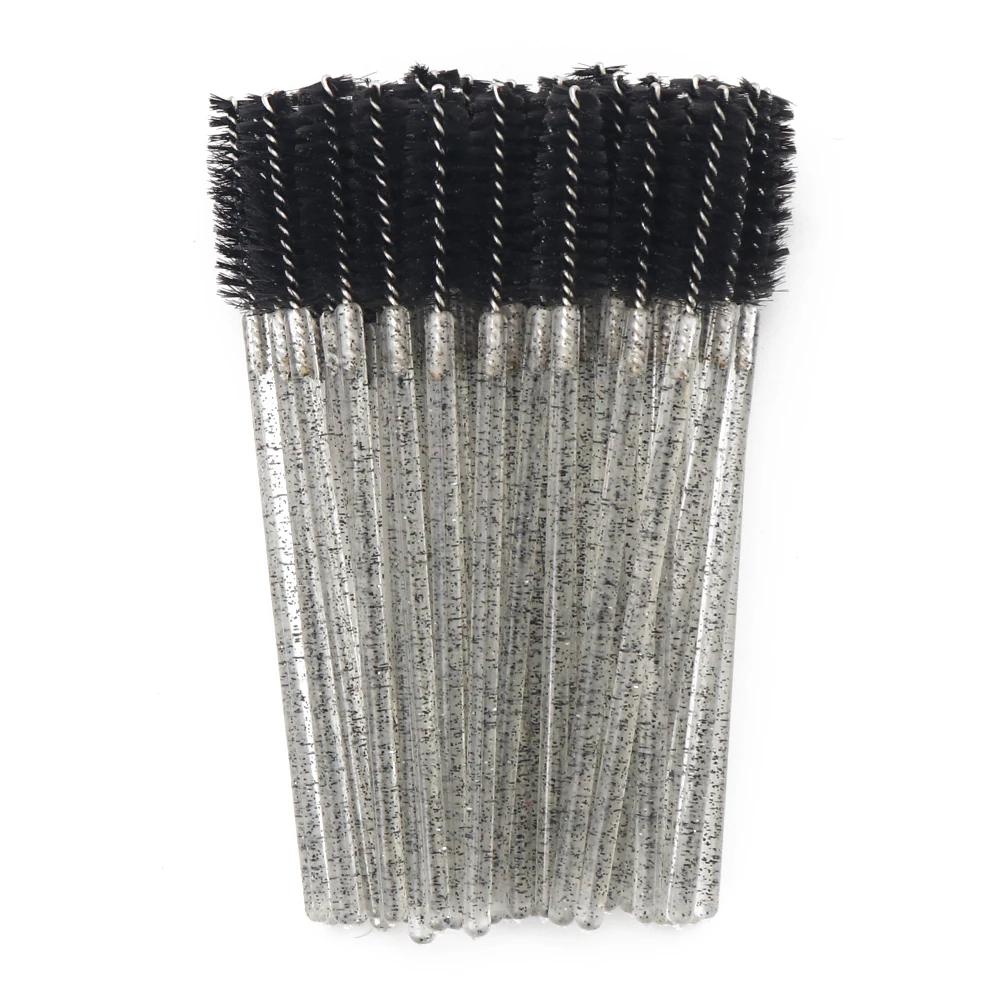 100Pcs Lash Eyebrow Brush Extension Brushes Mascara Applicator Wand Disposable Micro Eyelash Comb Brush SpoolersMakeup Kit lash