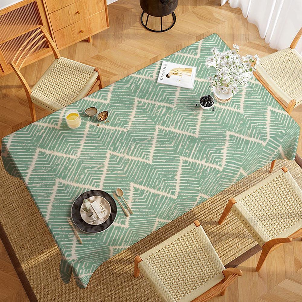 Damask 2D Flat Printed Polyester Table Covers For Dining Table Room Decor Picnic Blanket Camping Table Cover Party Supplies Xmas