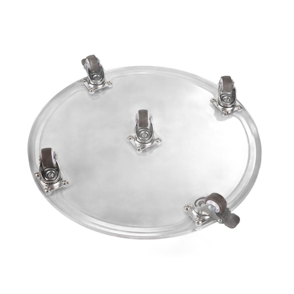 Round Acrylic Tray Multipurpose Sturdy Stable Transparent Flower Pot Bottom Support for Home Office