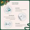 Everle Christmas Tree Stud Earrings, S925 Sterling Silver, Rhodium Plated Holiday Jewelry