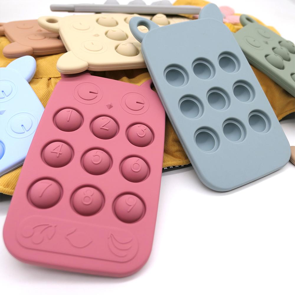 Giocattoli Svezzamento Silicone per Bambini, Dentizione, Periodo Appettito Orale, Soothing Remote Control Teething Bites Exterminator