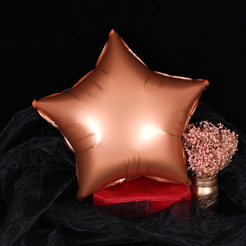 Heart-Shaped Metallic Balloon & Star Foil Balloon Set, 18-inch Birthday Party Decor