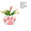 Cat Paw Vase Soft Enamel Artistic Flower Arrangement Vase TV Cabinet Home Living Room Decoration Accessory