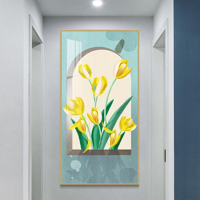 Nordic Sunflower Canvas Painting Flower Landscape Posters Plant Leaves Prints Living Room Porch Decoration Wall Art Cuadros