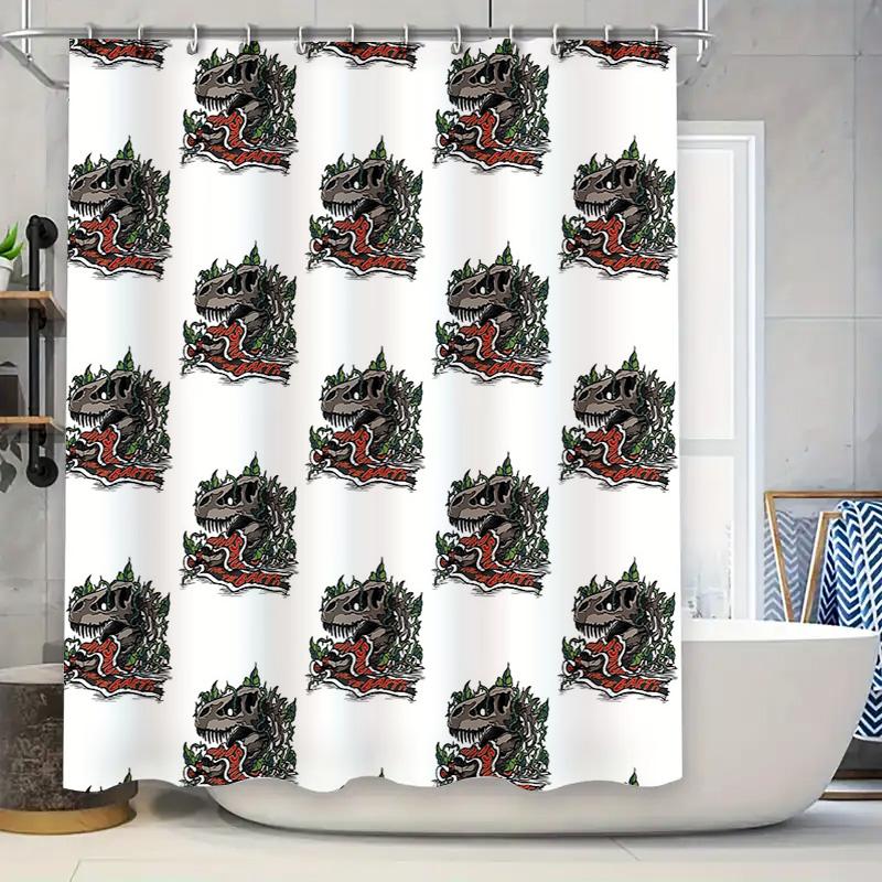

Vintage Gothic Skull Shower Curtain Dark Halloween Decor Bathroom Set Spooky Grunge Horror Tapestry Wall Hanging Room Divider W60H190(CM)-1 Pcs