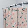 Pink Green Blue Feather Shower Curtain Waterproof Bathroom Decor Set For Home Decoration Pink Green Leaf Bath Curtains Modern Ba