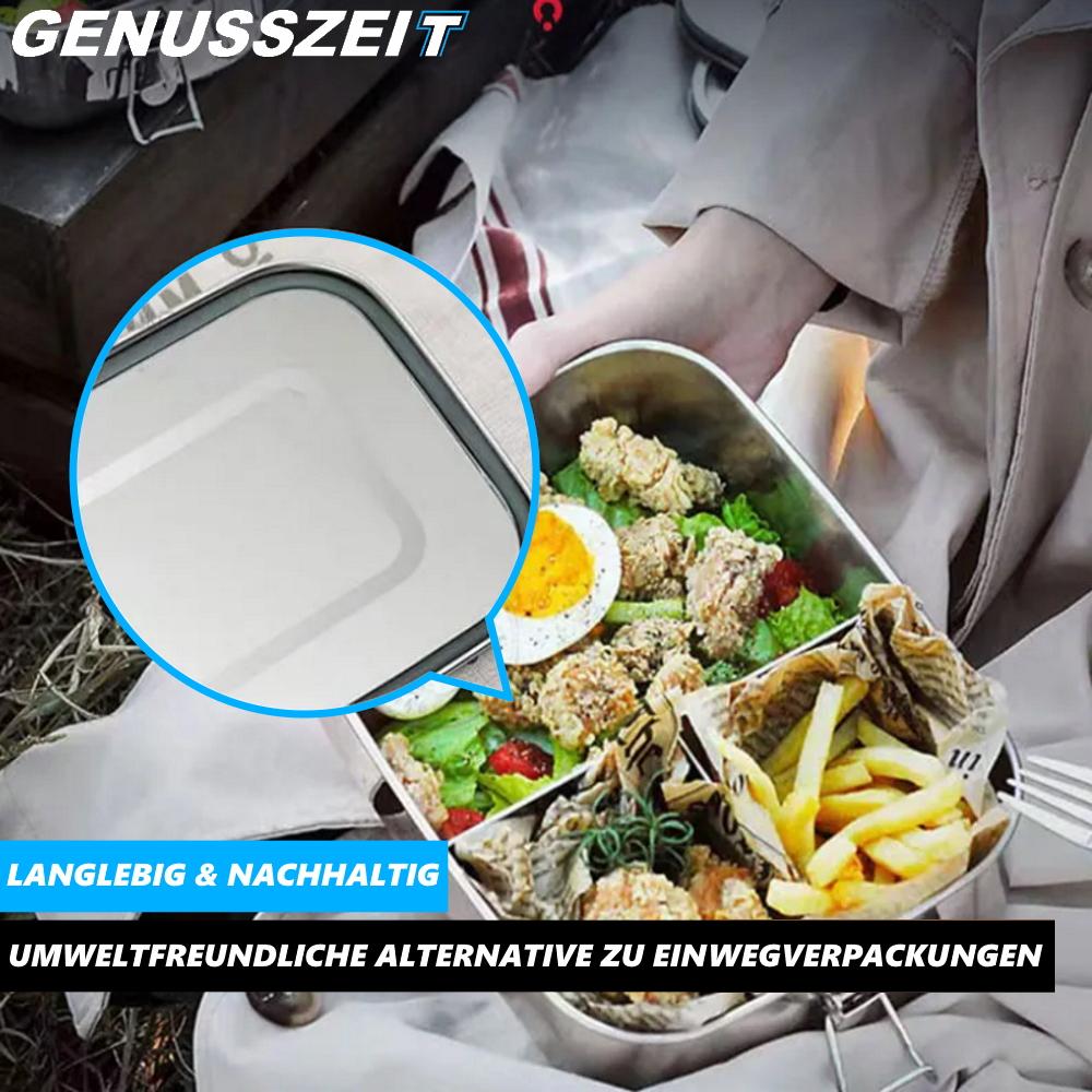 GENUSSZEIT Stainless Steel Lunch Box Breakfast Box Lumberjack Box with Handle