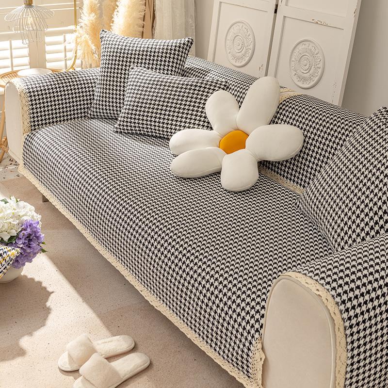 Sofa Cushion, Cotton And Linen, Universal In All Seasons, Non-Slip And Simple  New Cover, Cushion, Cover Towel, Small And Fresh Foreign Air