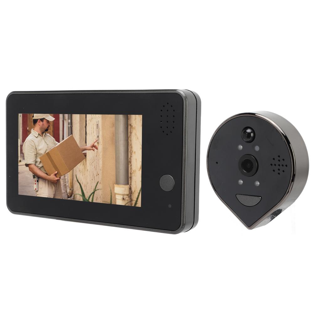 Digital Door Camera 4.3in LCD Monitor Motion Detection Night Vision Waterproof APP Monitoring for