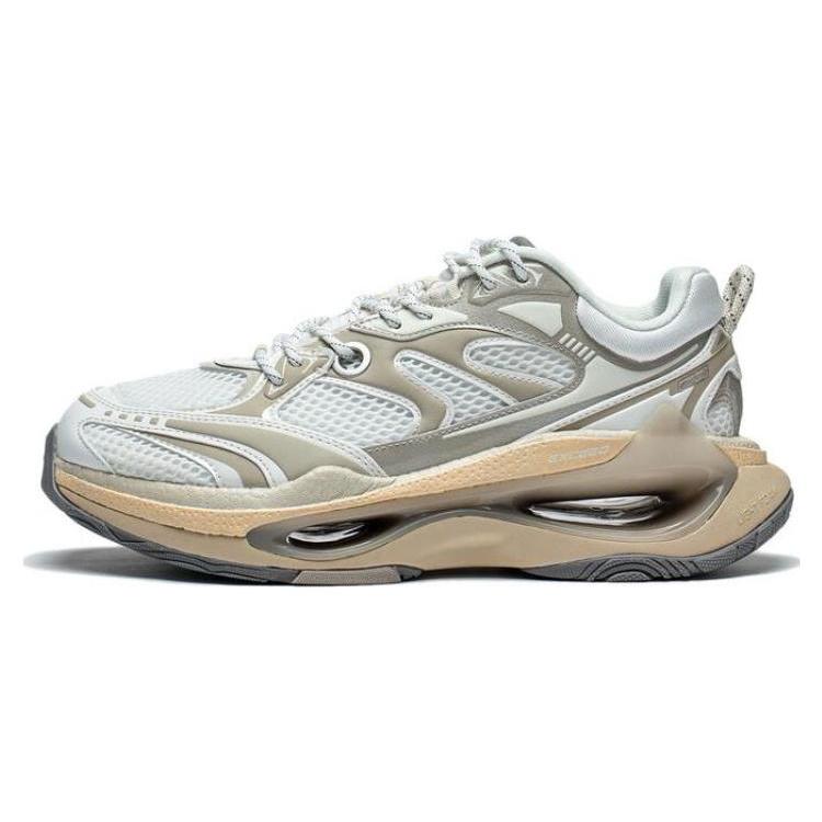 New LiNing Beyond Infinity Durable Breathable Low Top Sports Casual Shoes Men's White Gray AZGT003-2