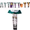 Halloween Dames Vleermuisprint Over de Knie Cosplay Kostuum Kousen Comfortabel Polyestermateriaal
