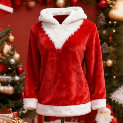 Women's Fashionable Solid Color Hooded Long Sleeved Sports Casual Pullover Sweatshirt Top