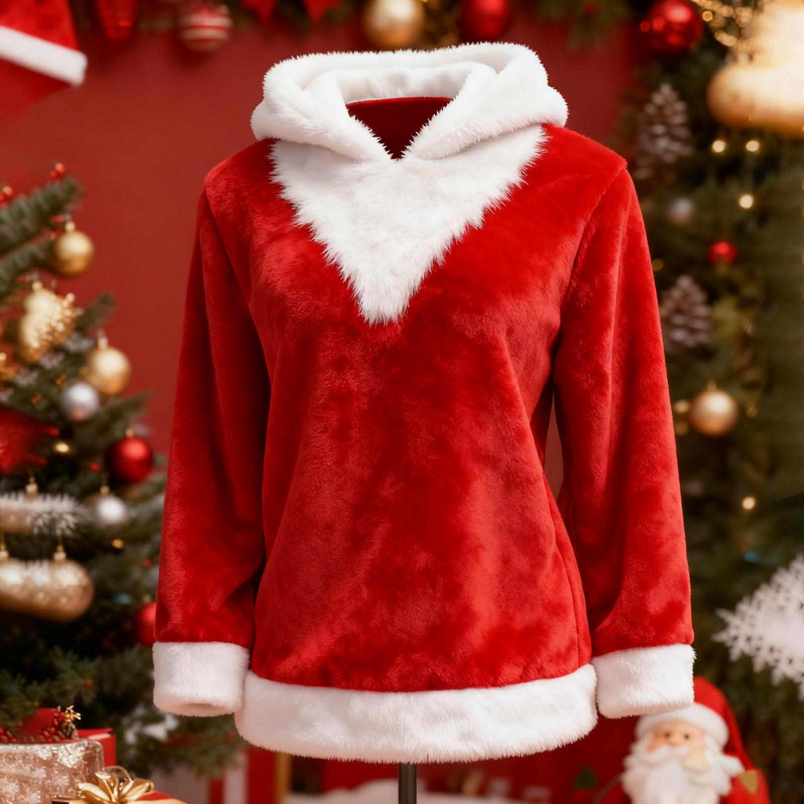 

Women s Fashionable Solid Color Hooded Long Sleeved Sports Casual Pullover Sweatshirt Top M красный