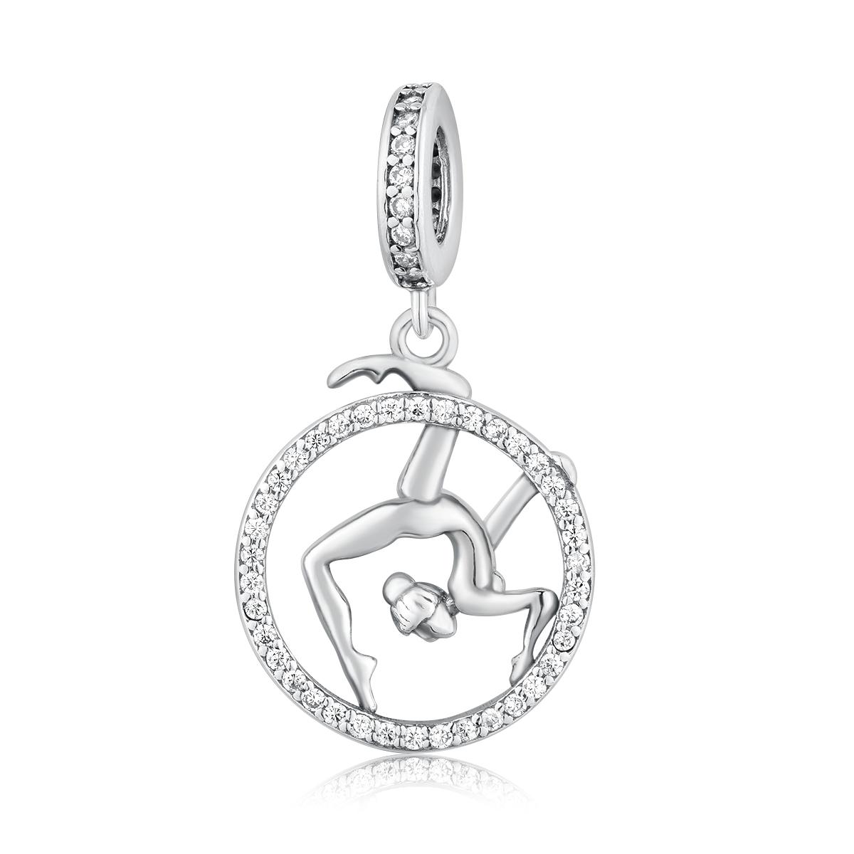 

Fc Fine Jewelry Fit Настоящий Оригинальный Браслет-Шарм Настоящая Медная Бусина Для Пилона Для Изготовления Танцующая Девушка Любители Учитель Берлок