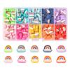 10-Color Rainbow Pottery Sheet Beads Children'S Educational Loose Beads Diy Bracelet Necklace Jewelry Accessories