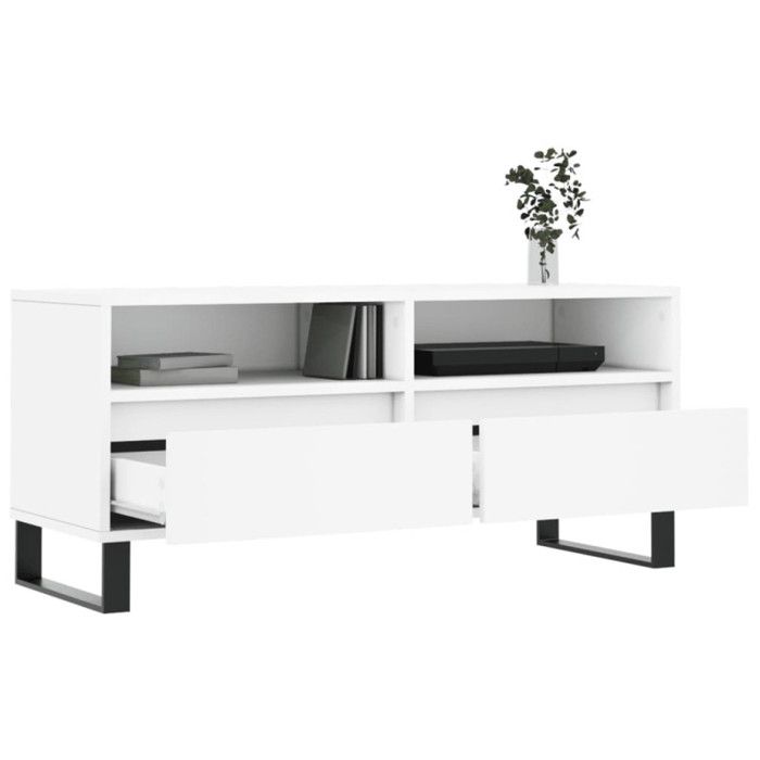 VidaXL TV Cabinet White 100x34.5x44.5 Cm Engineered Wood 831244