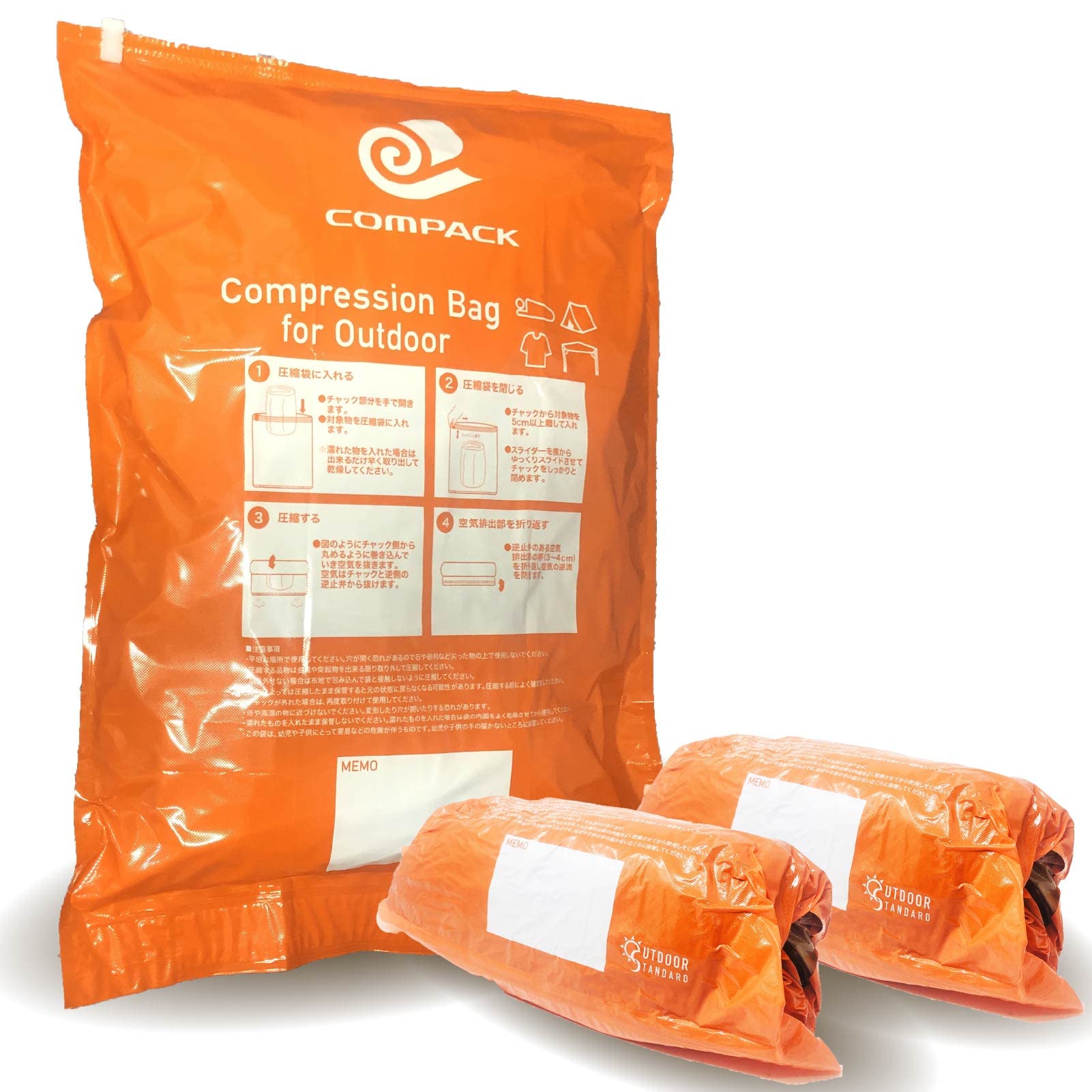 

OUTDOORSTANDARD COMPACK Compression Bags for Tents, Tarps, Sleeping Bags, and Camping Gear (Set of 3)